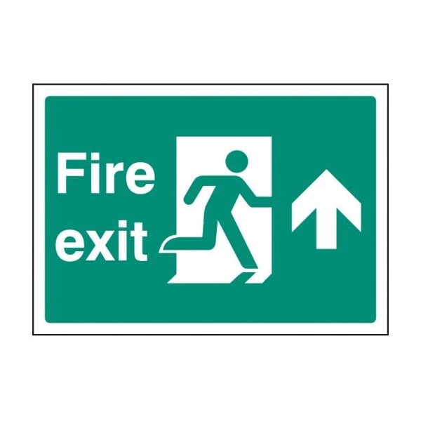 Fire Exit Up - A4 Self Adhesive Vinyl