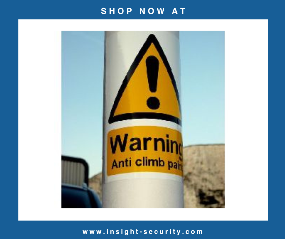 Flexible HiVis Adhesive Warning Sign (150 x 200mm) - Anti Climb Paint - individual sign