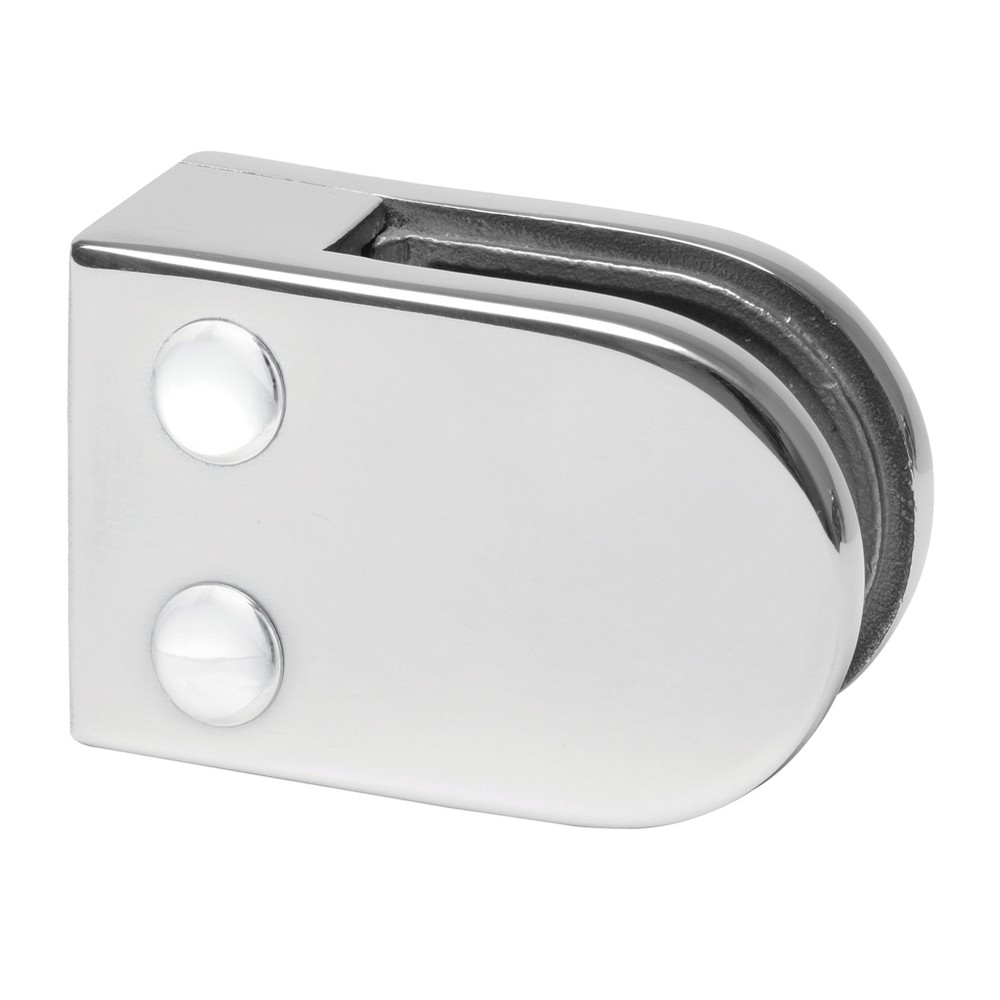 Balustrade Glass Clamp Stainless 316 Mirror Finish 10mm Glass For Flat Fixing