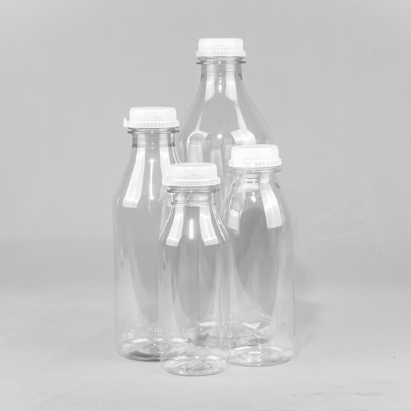 Round Clear Juice Bottles PET 