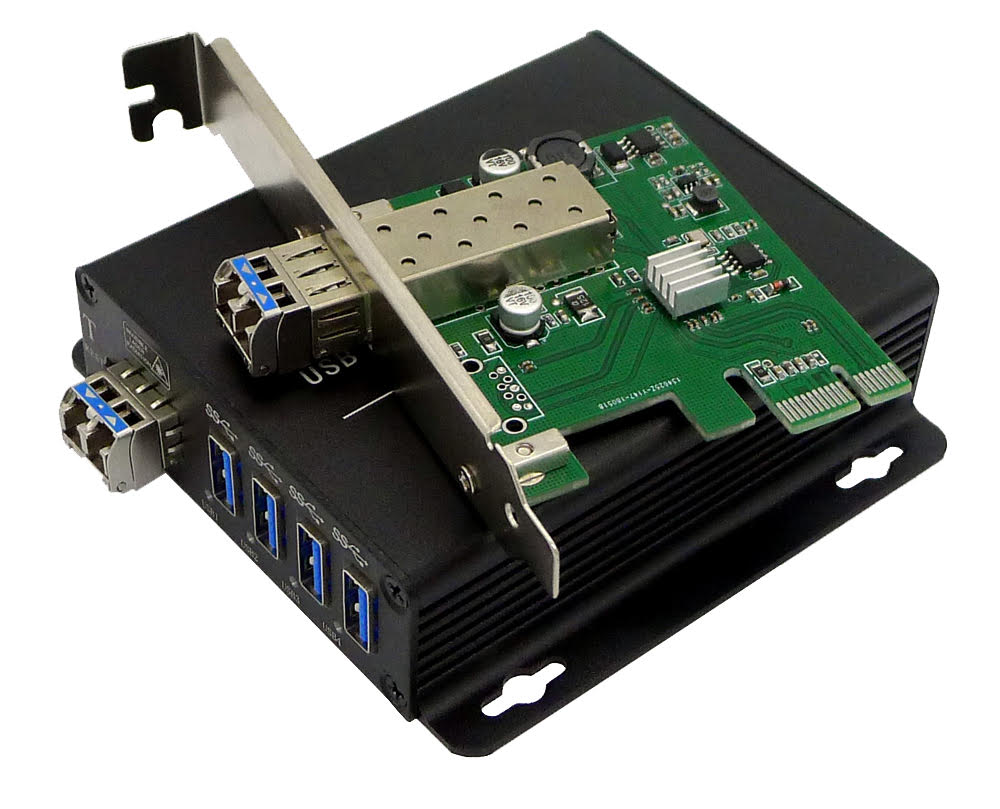 PCI-e Card To USB 3.0 Over Fibre Extender