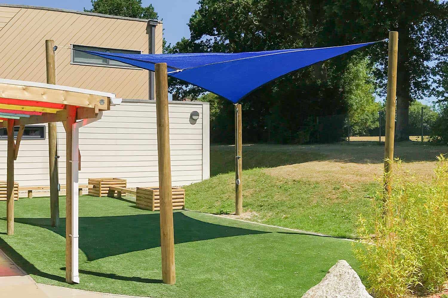Wooden Removable Shade Sail Canopy
