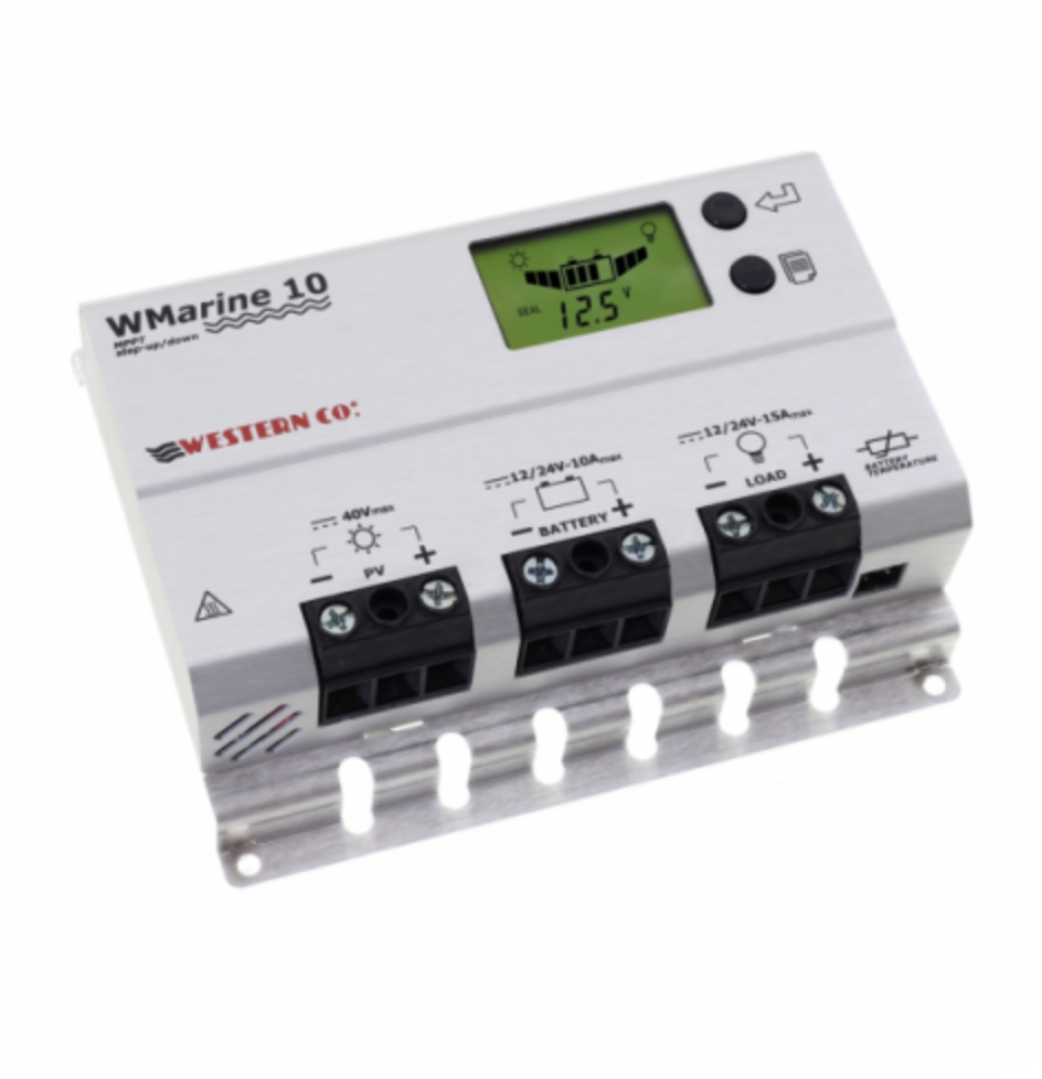 10a 12v/24v buck boost high efficiency mppt solar charge controller for vehicles, boats, lighting and off-grid solar systems