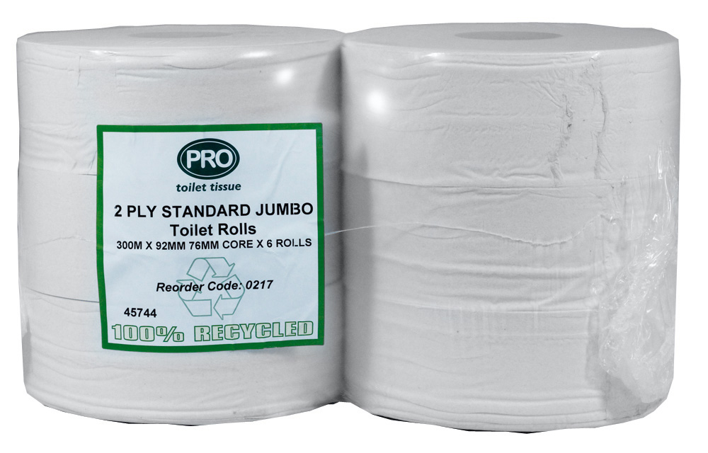 Standard Jumbo Toilet Roll 2 Ply 3 Core 1 X 6