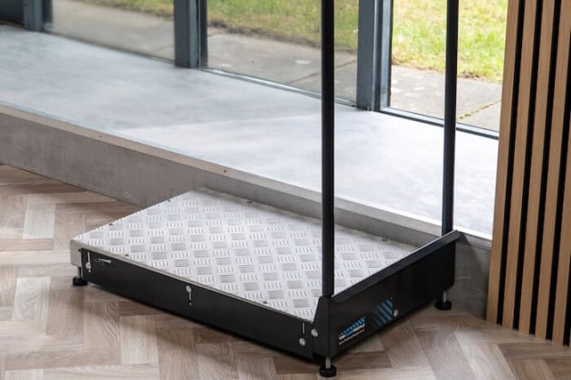 Adjustable Half Step With Handrail