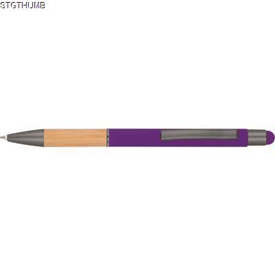 BALL PEN with Bamboo Grip Zone in Purple.