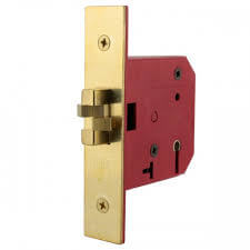 Union 2401 3'' 5 Lever Sliding Door Lock PB