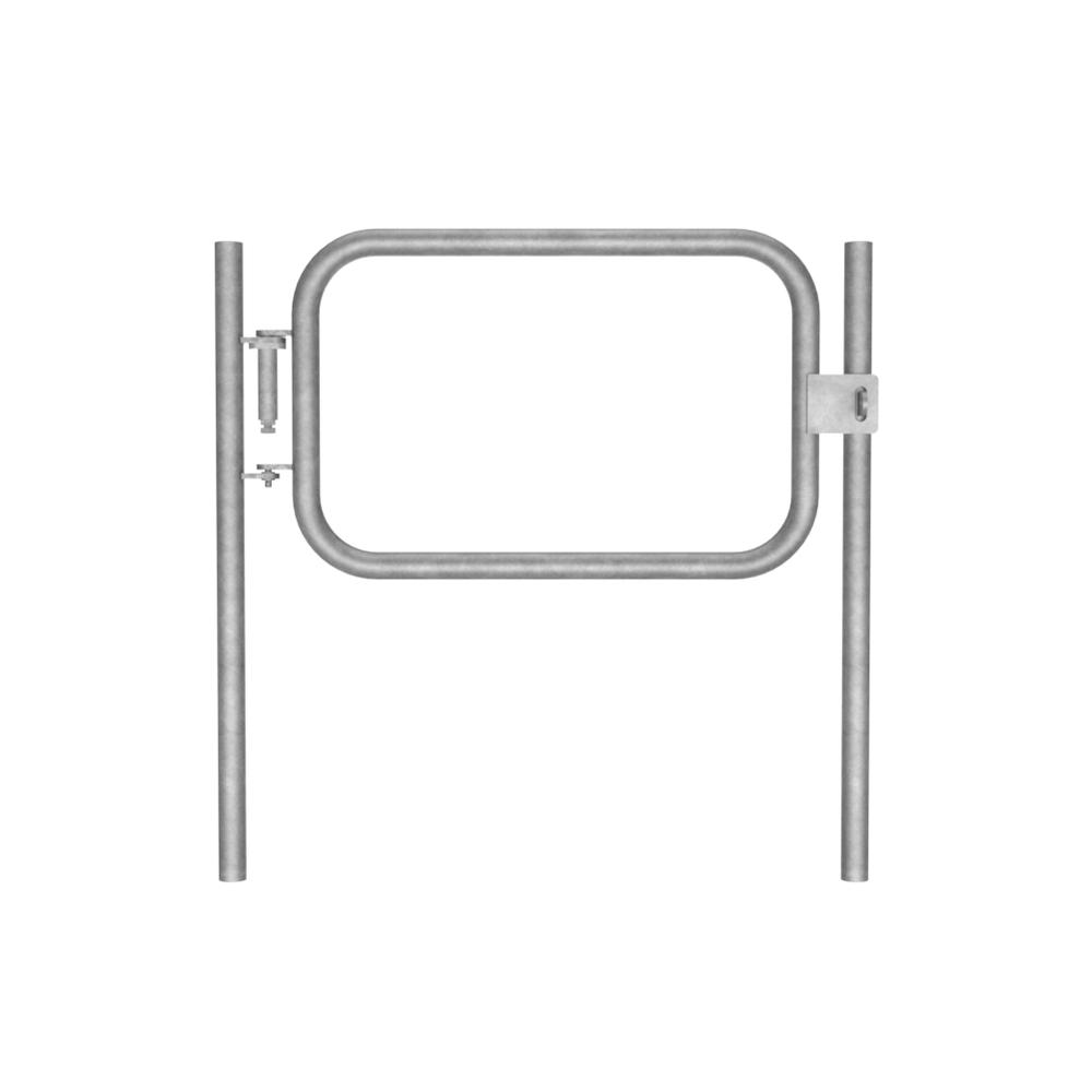 Fabricated Safety Gate & 2 Posts - L/H48.3mm Tube - Self Closing