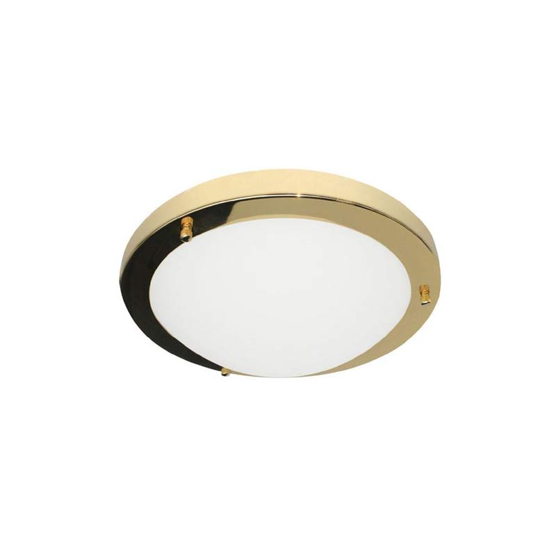 Forum Delphi Large 18W LED Flush Ceiling Light Brass