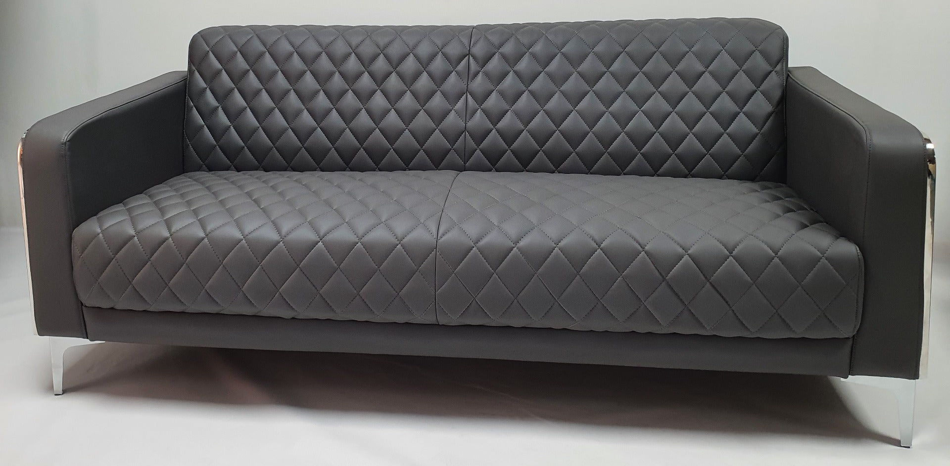 Modern Grey Leather Executive Sofa Set - F112 North Yorkshire
