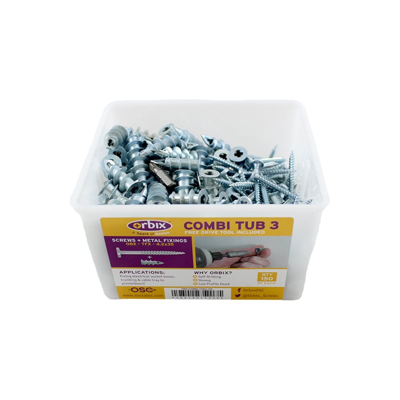 Orbix Screw Combi Tub 3 (Pack of 150)