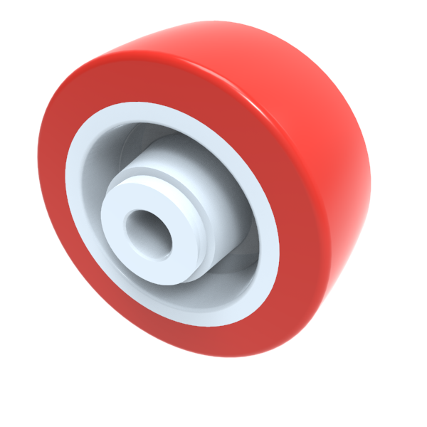 Polyurethane Nylon 80mm Plain Bearing Wheel 210kg Load