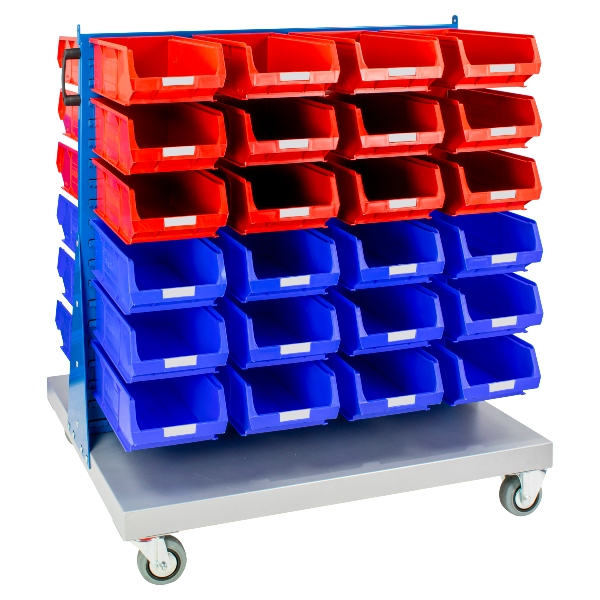 Trolley With 48 TC4 Bins Red & Blue