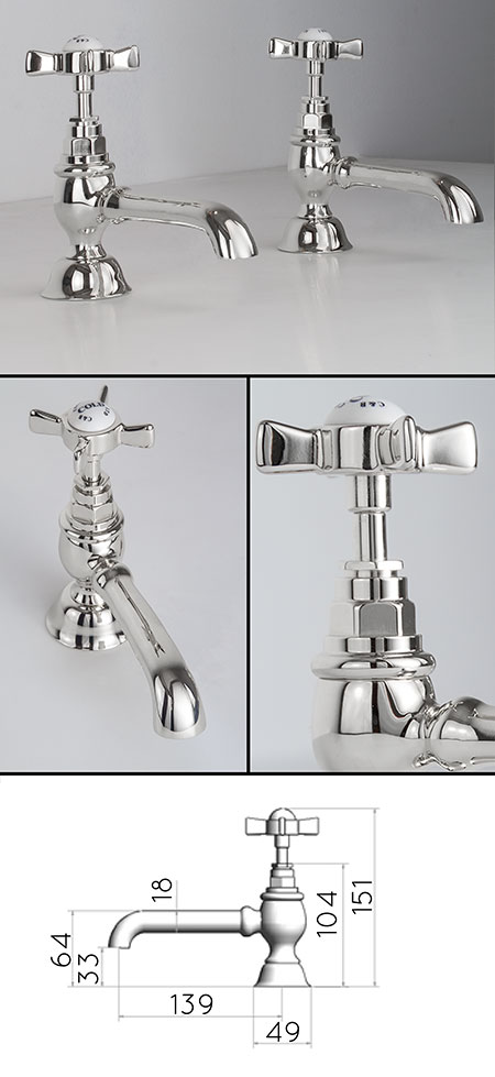 Classic Bath Pillar Taps (50EE)