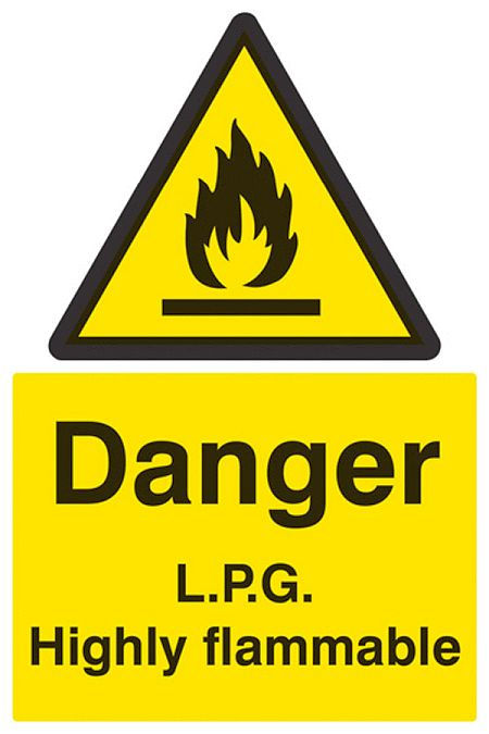 Danger LPG highly flammable