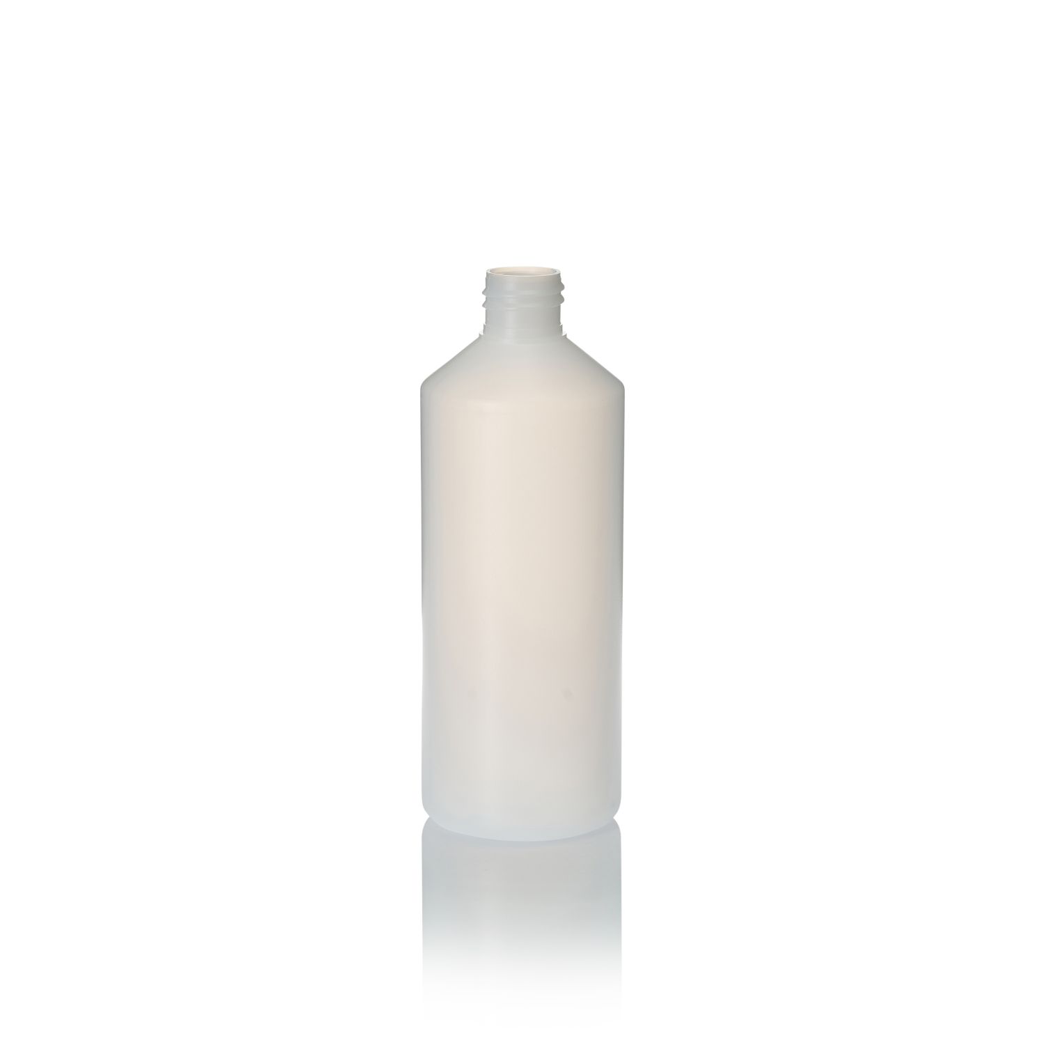 Distributors Of 500ml Natural HDPE Cylindrical Bottle, Fluorinated