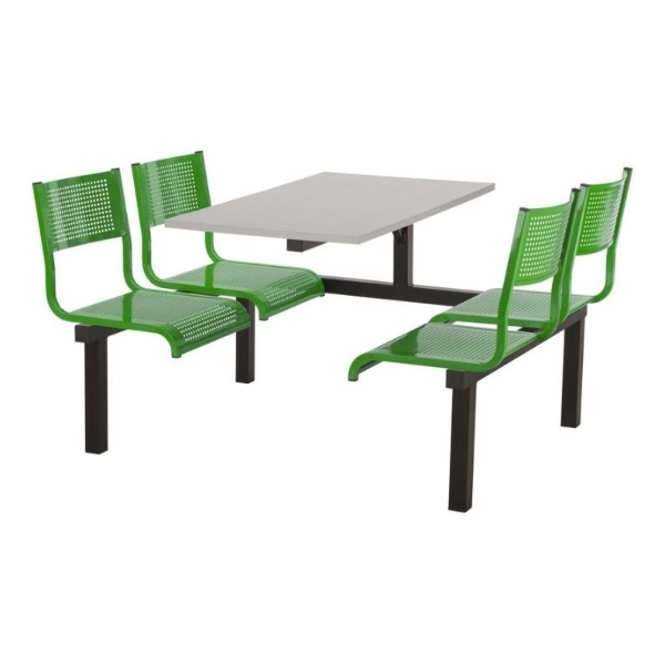 CU93 - 4-Seater Barrett Canteen Unit - 1 Way Access, Green, Grey