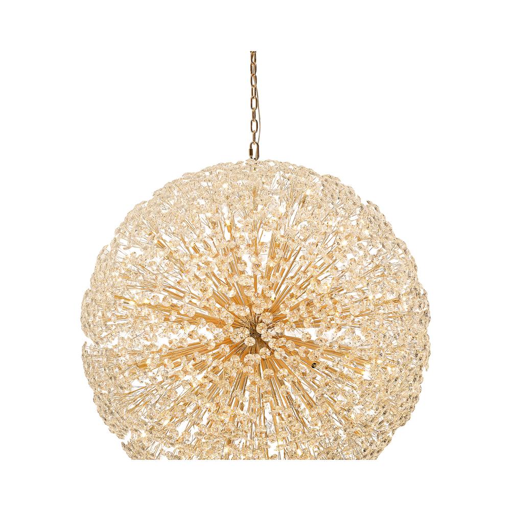 Luxuria Paramount 150cm Pendant 1.5m Sphere 84 Light G9 French Gold / Crystal