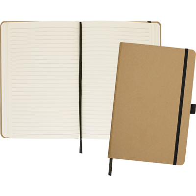 BROADSTAIRS ECO A5 KRAFT PAPER NOTE BOOK in Dark Natural Black.