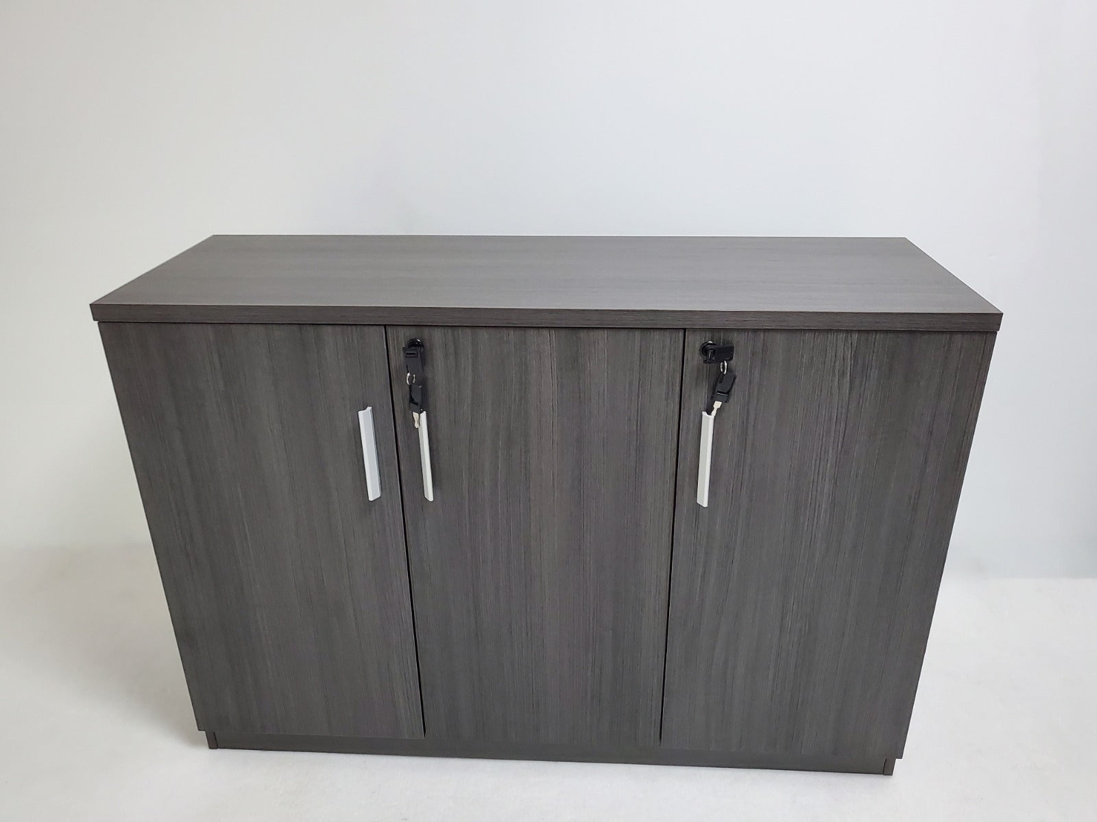 Modern 1200mm Wide Three Door Grey Oak Executive Office Cupboard - S0616-3DR-DG04 North Yourkshire