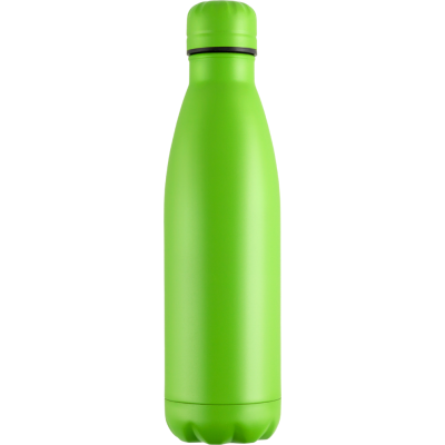 MOOD POWDER COATED VACUUM BOTTLE - 500ML LIME GREEN.