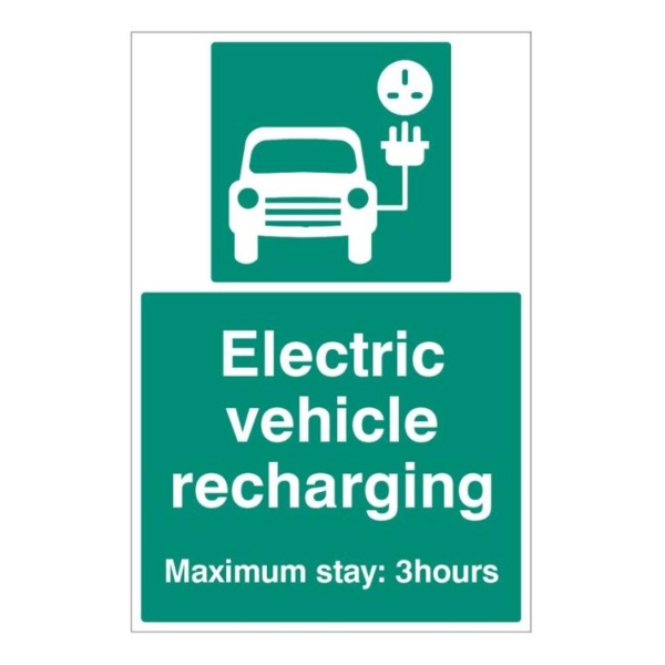 Electric Vehicle Recharging Point - Maximum Stay 3 Hours
