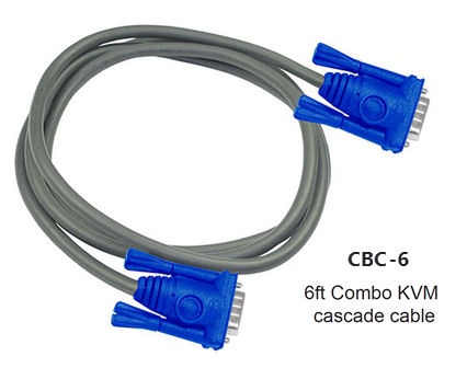 CBC-6 Austin Hughes Cascade 6Ft ( 1.8 Mtr ) CE Combo Range Cascade Cable to additional switch. AH-CBC-6