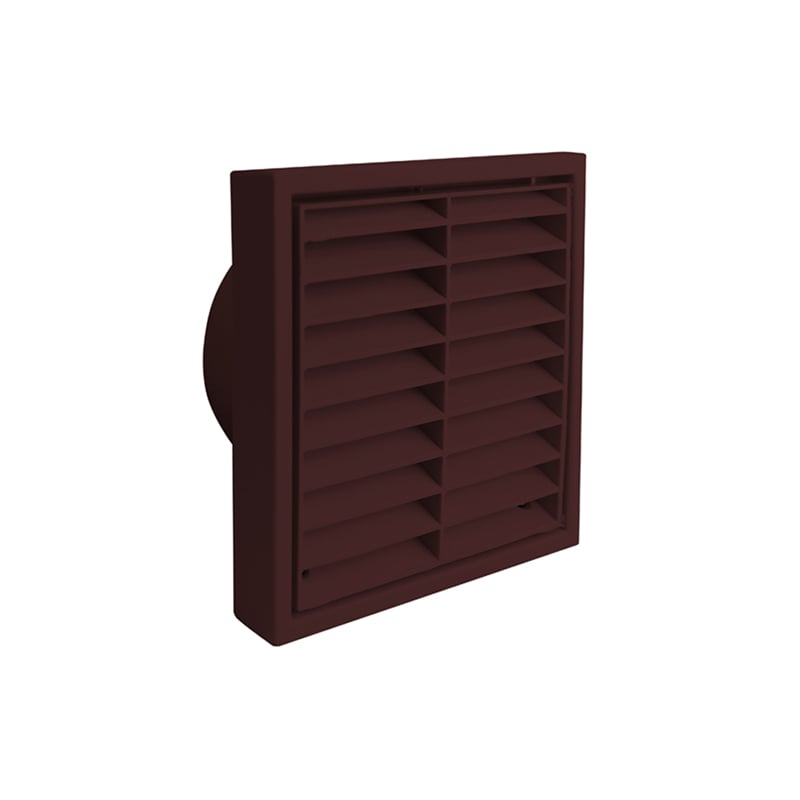 Manrose 125mm/5" Fixed Wall Grille Vent Brown