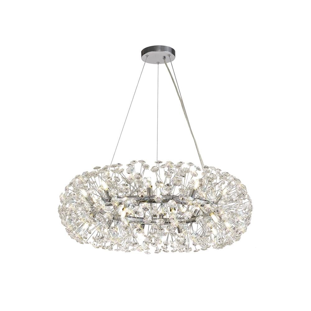 Luxuria Paramount Pendant 80cm Ring 20 Light G9 Polished Chrome/Crystal