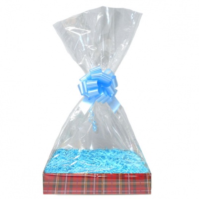 Complete Gift Basket Kit - (Large) TARTAN EASY FOLD TRAY / BLUE ACCESSORIES