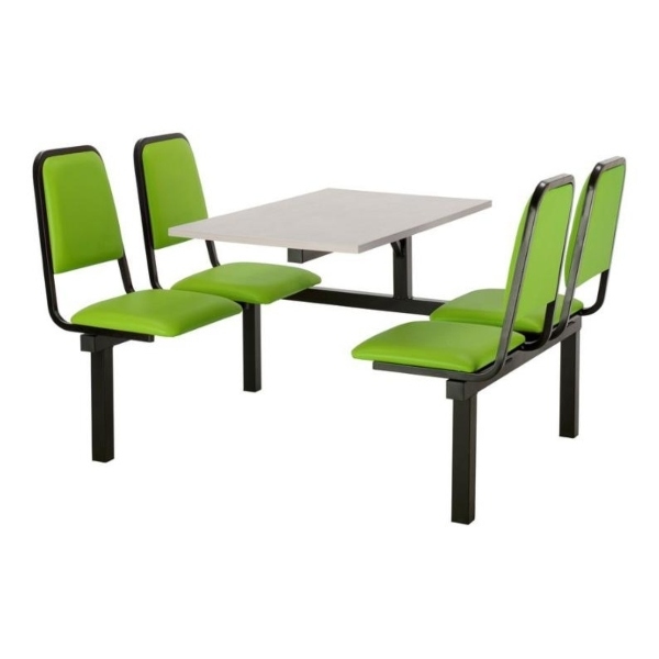 CU92 - 4-Seater Chester Canteen Unit - 1 Way Access, Green, Grey