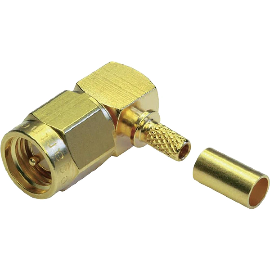 Telegartner J01150A0061 (100024607) Right Angle 50ohm Cable Mount SMA Connector Plug Crimp Termination RG174, RG188, RG316,