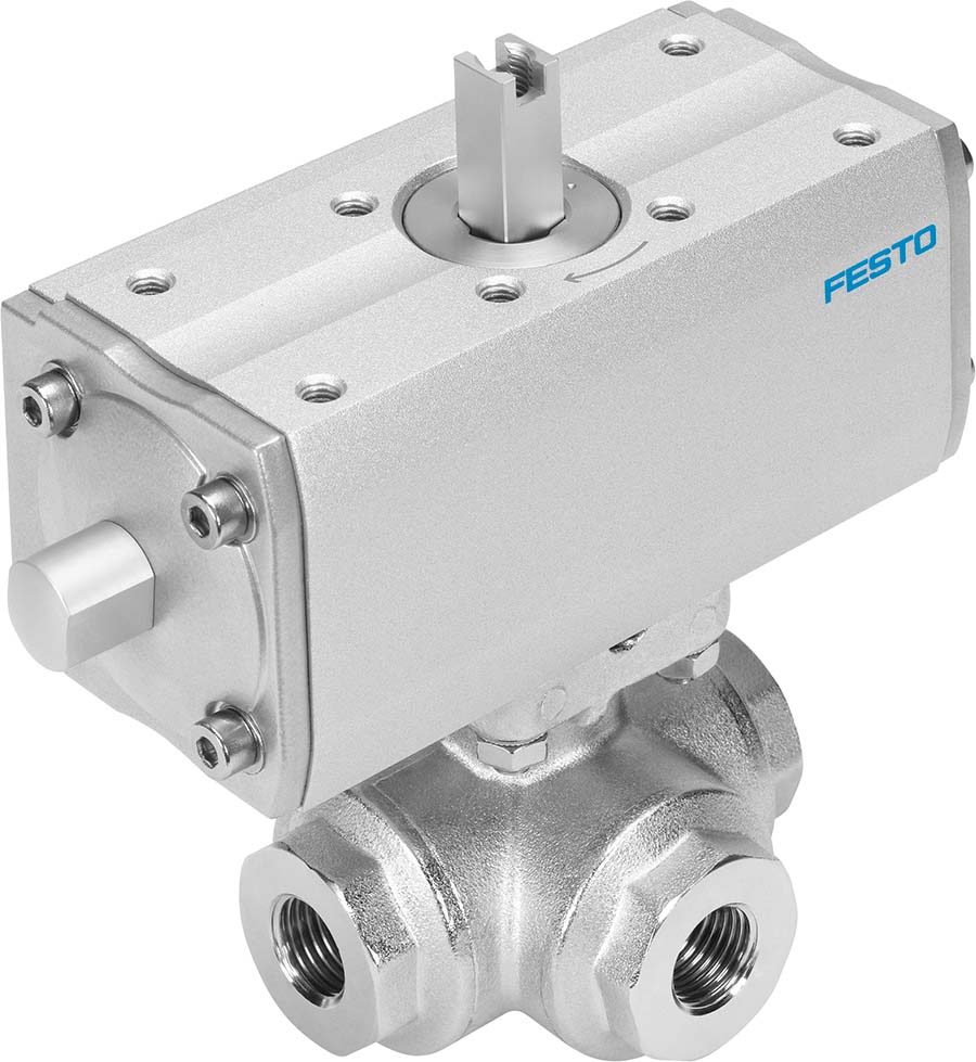 FESTO VZBA Ball Valve And Operator Unit