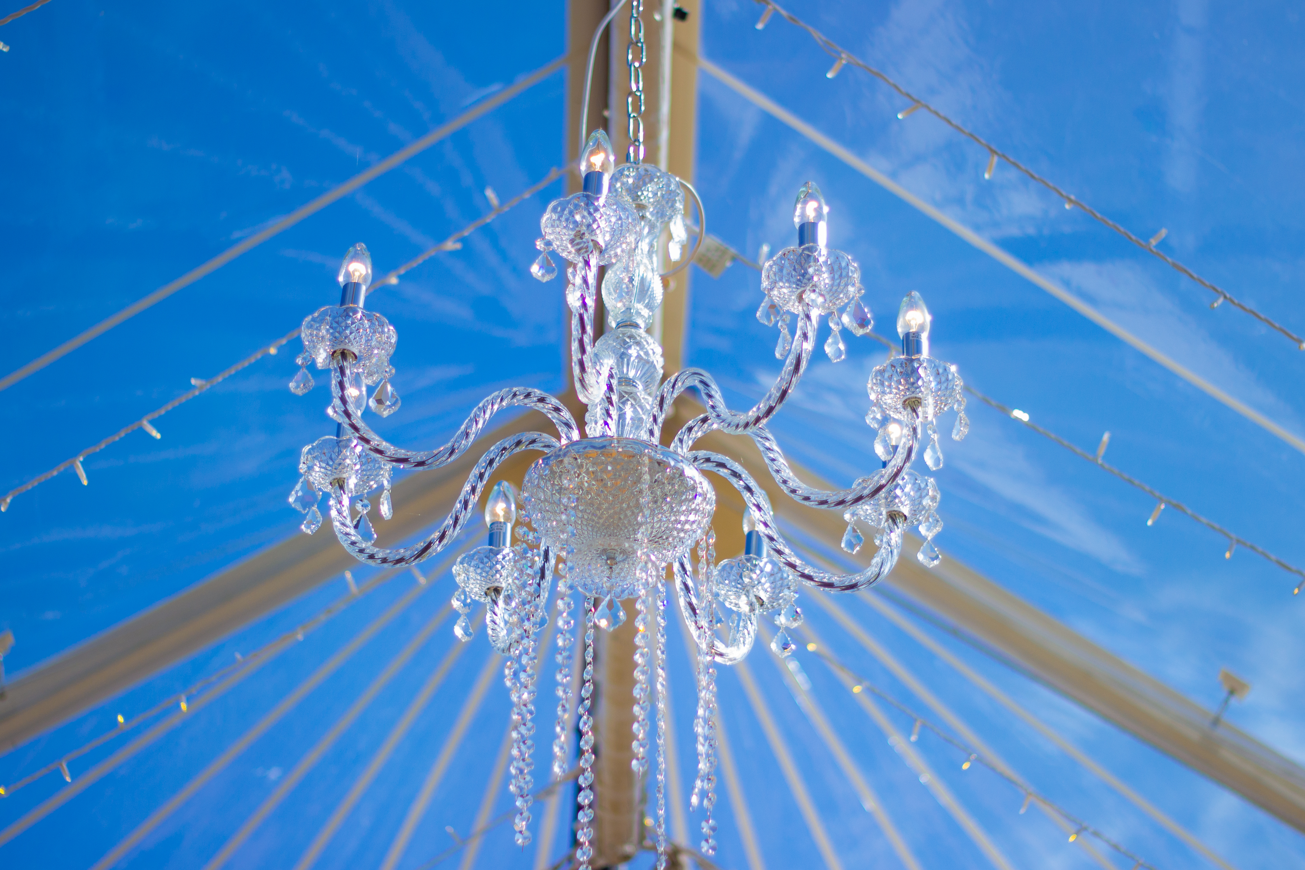 Striking Marquee Chandelier For Hire Essex