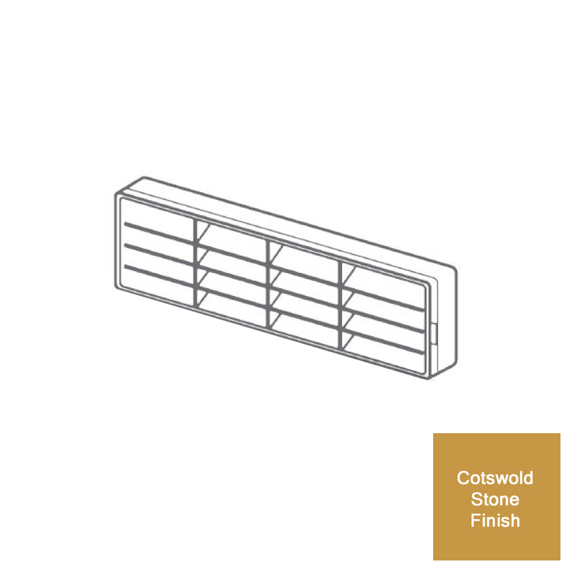 Manrose 100mm 4 Inch Slimline Air Brick Cotswold Stone