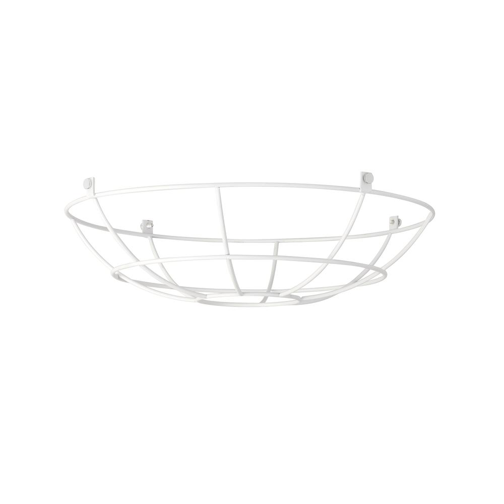 Luxuria Glorelle Clip On Shallow Round 35cm Wire Cage Shade White