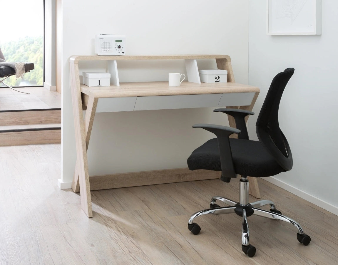 Aspen Light Oak Home Office Desk Huddersfield