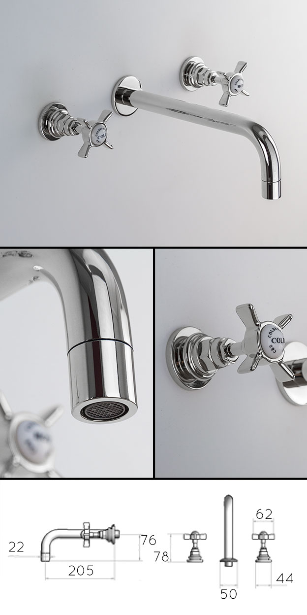 Classic Wall Mounted Basin Taps (50DD)