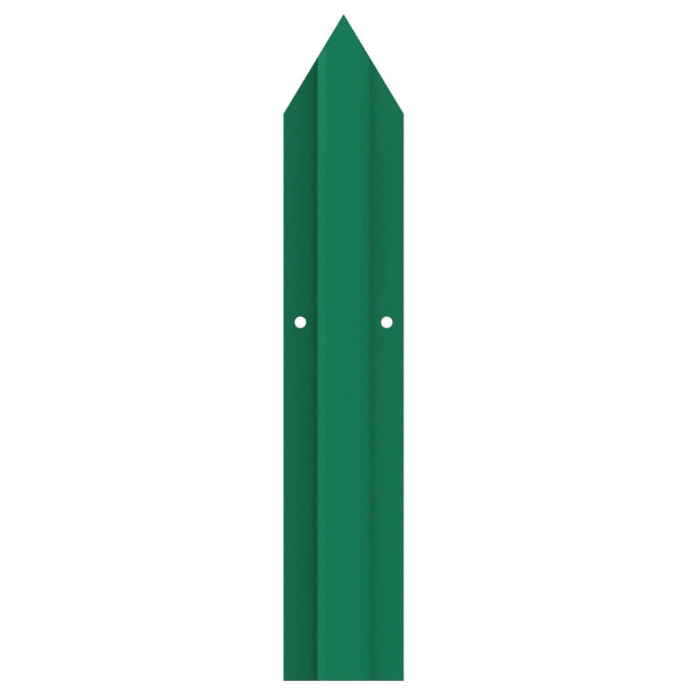 2.4m High Green GRP Palisade Pre-drilled Pale 2350mm Long "Top Hat" Profile