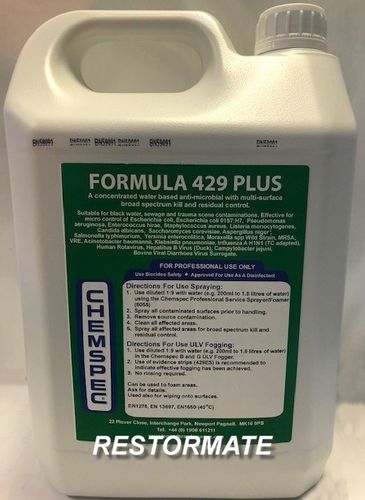 Stockists Of Formula 429 PLUS (5L) For Professional Cleaners