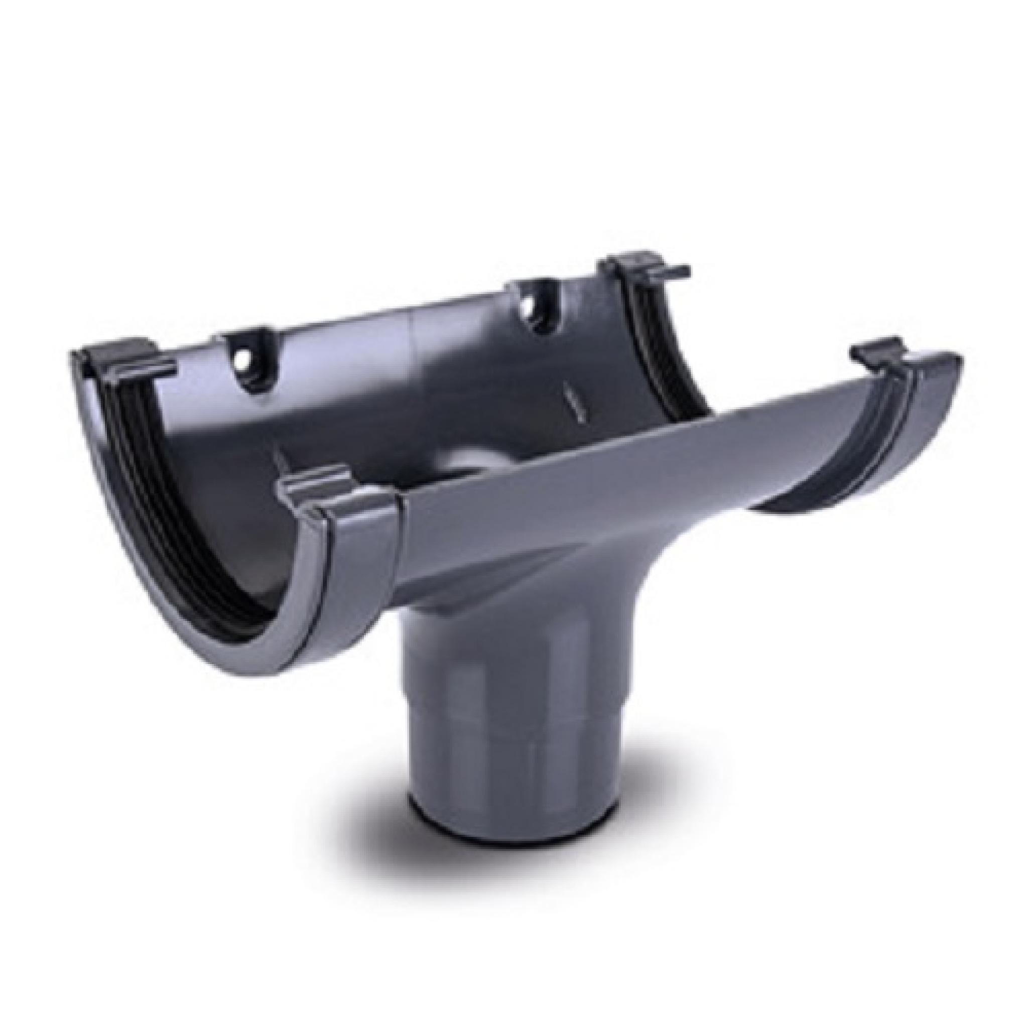 Anthracite Round Gutter Running Outlet