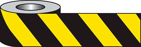 Black & yellow non-adhesive barrier tape