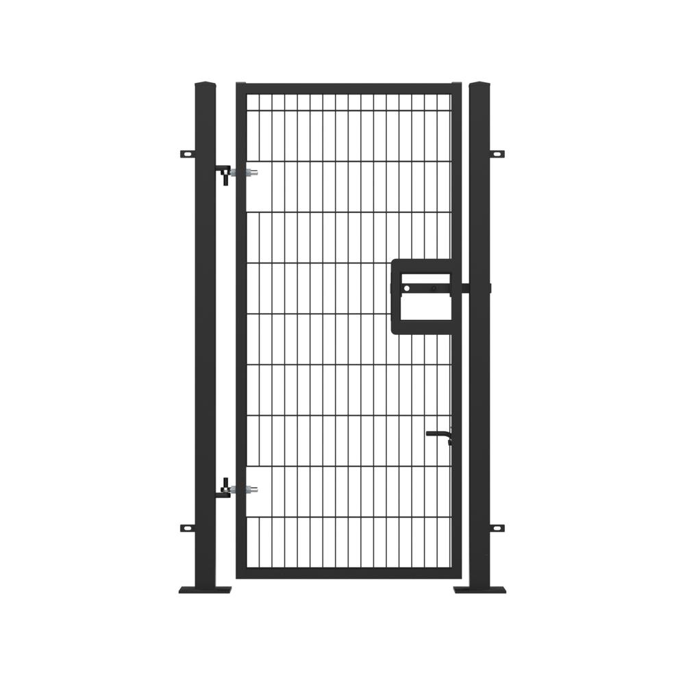 Twin Wire Single Leaf Gate H 2.0 x 1mBlack Powder Coated Finish  Bolt-Down