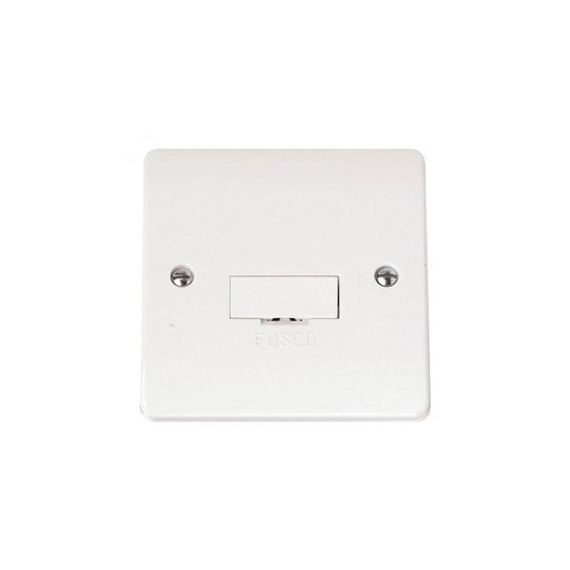 Click Fused Connection Unit 3 Amp White PVC