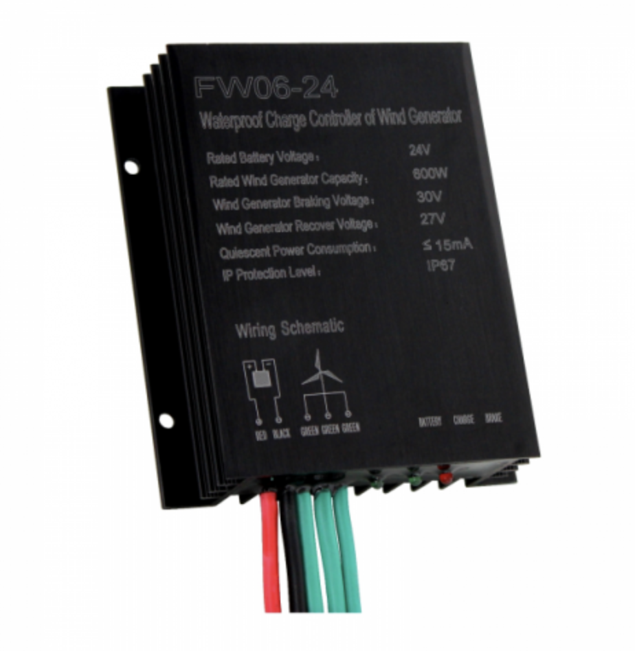 600W 24V Waterproof Wind Charge Controller / Regulator For 24V Wind Turbines Up To 600W