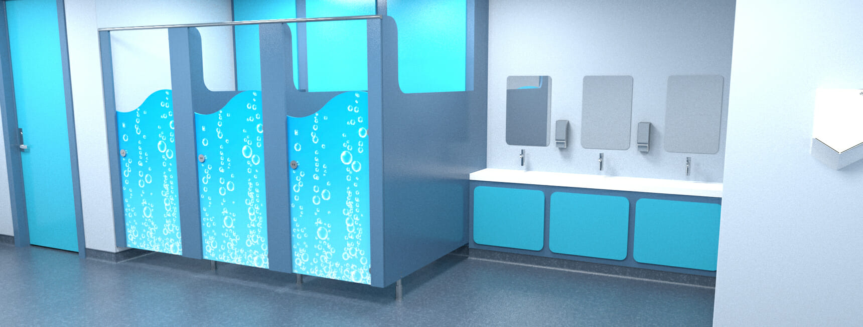Manufacturers of Soul Cubicle Systems for Primary School Washrooms