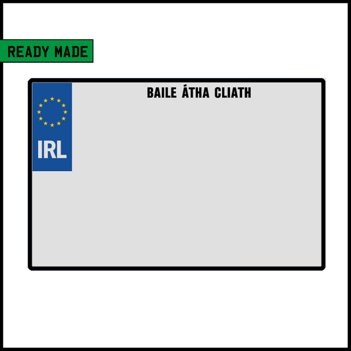 Ready Made Square IRL Number Plates - Blank or with County Identifier for Automotive Manufacturers