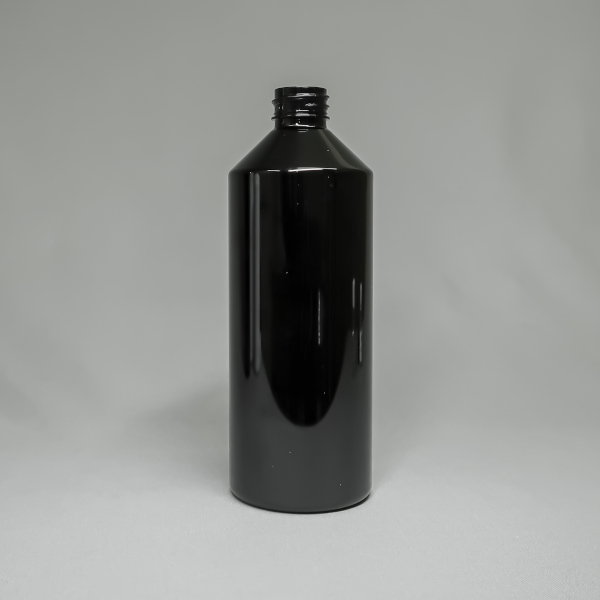 Suppliers of 500ml Black Shiny rPET Swipe Bottle 