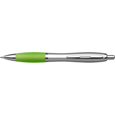 RECYCLED PLASTIC BALL PEN in Lime.