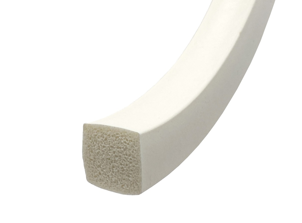 White Expanded SIL16 Silicone Strip (Skinned on 4 Sides) 20mm x 20mm